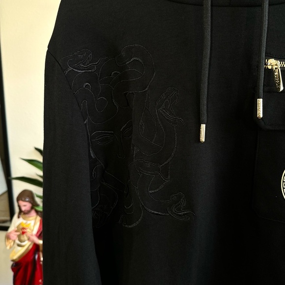 Supply & Demand Black Hoodie with Gold Embroidered Patch - Picture 5 of 8